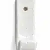Single ceramic wall hook with a glossy white finish