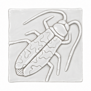 Alternative view of Bugs ceramic tiles - gloss white