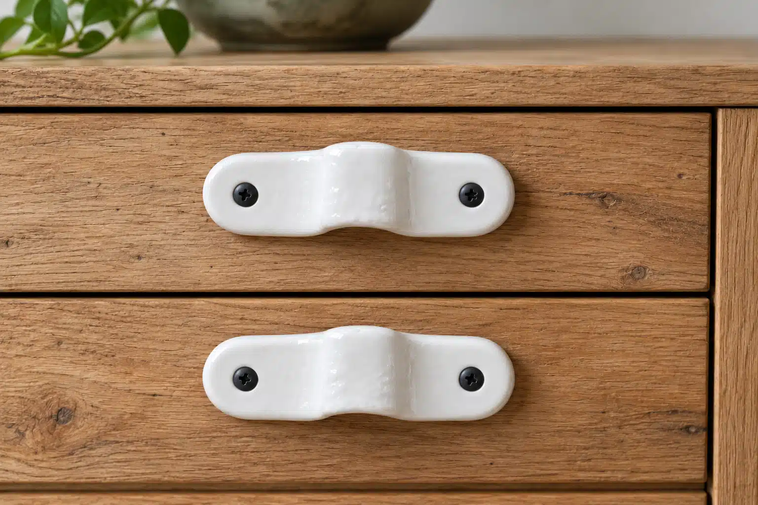 Ceramic drawer pulls - gloss white - Image 2